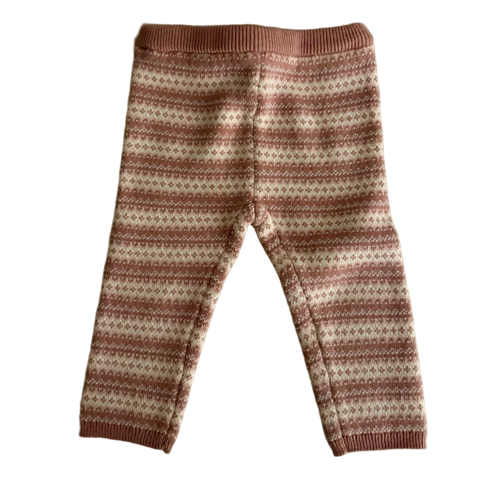 Janie and Jack Pink Fair Isle Sweater Pants Size 12-18 months